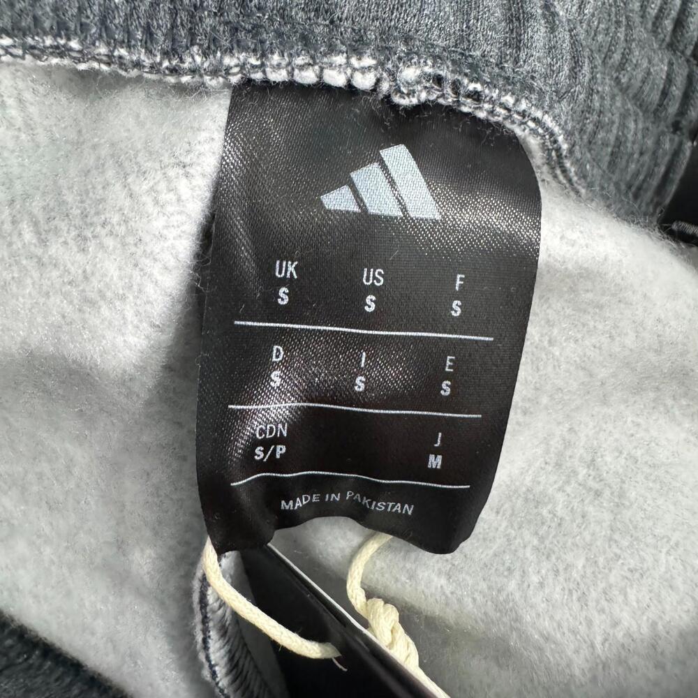 Adidas Essentials 3 Stripe Fleece Track Pants Men’s Size Small Dark Gray Heather - Picture 6 of 13